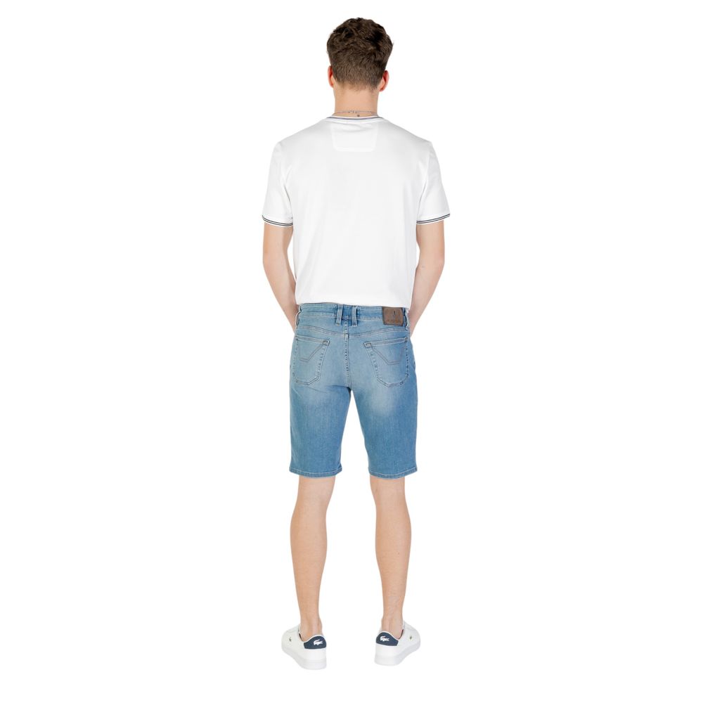 Jeckerson Light Blue Cotton Bermuda Shorts