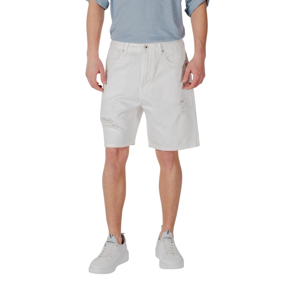 Shorts bermuda Gianni Lupo en coton blanc