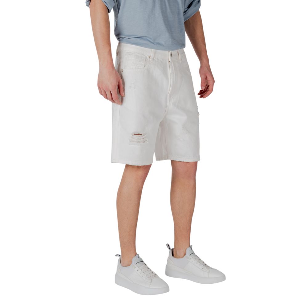 Shorts bermuda Gianni Lupo en coton blanc