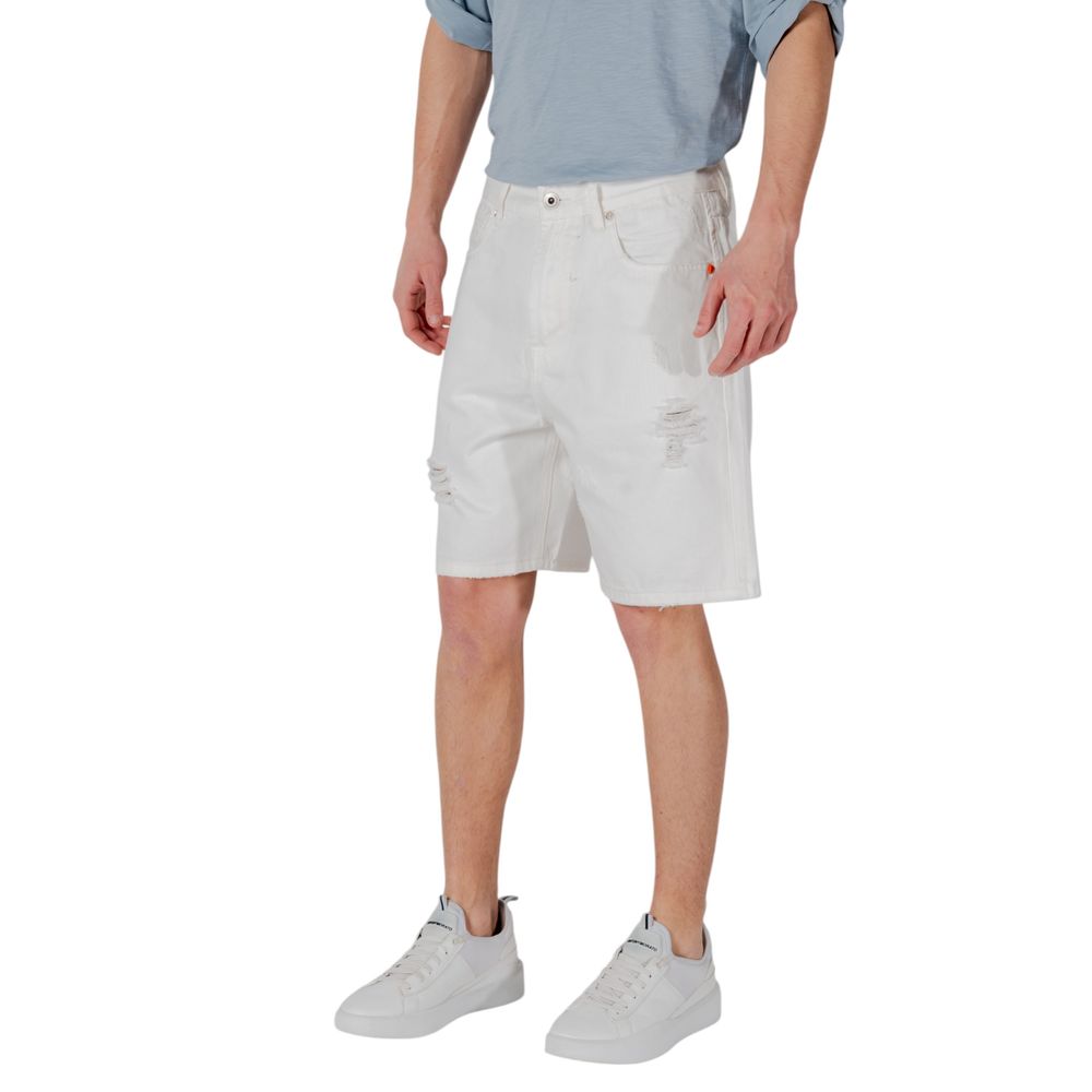Shorts bermuda Gianni Lupo en coton blanc