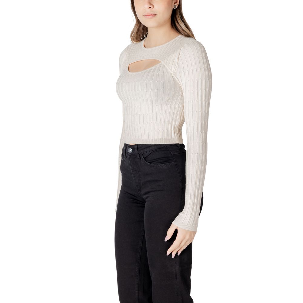 Only Beige Marabou Sweatshirt