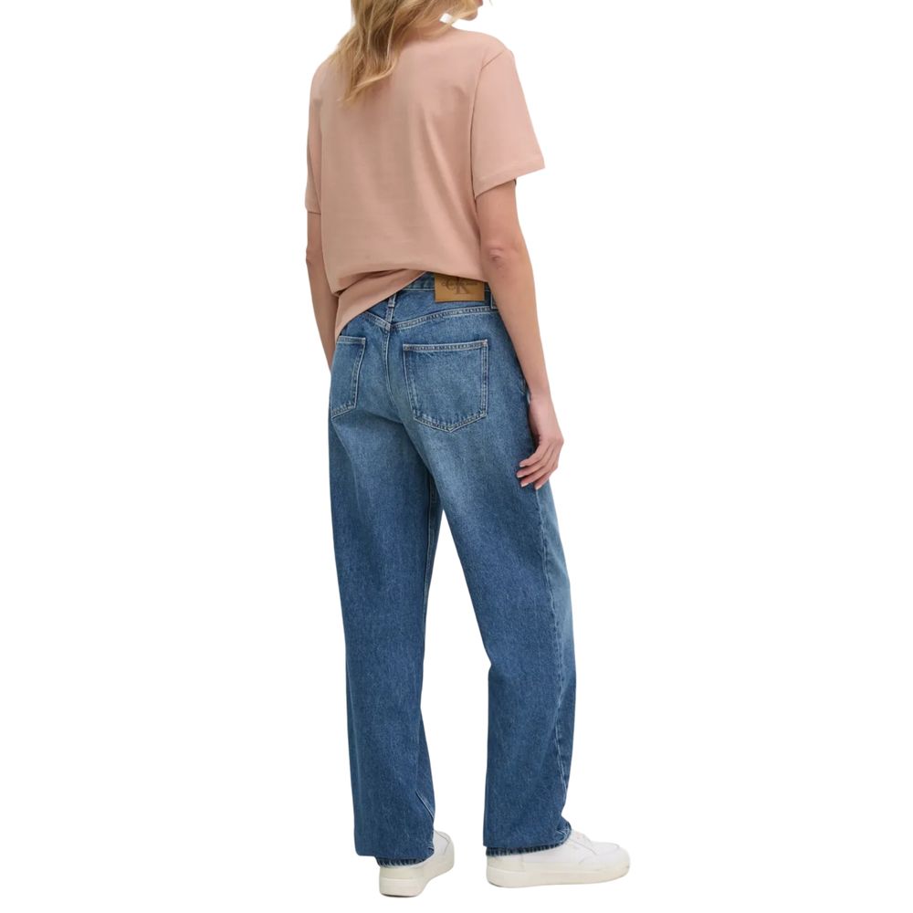 Jean Mom Calvin Klein Jeans en Coton Bleu