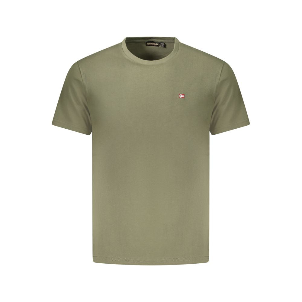 T-shirt Napapijri Verde en coton pour homme
