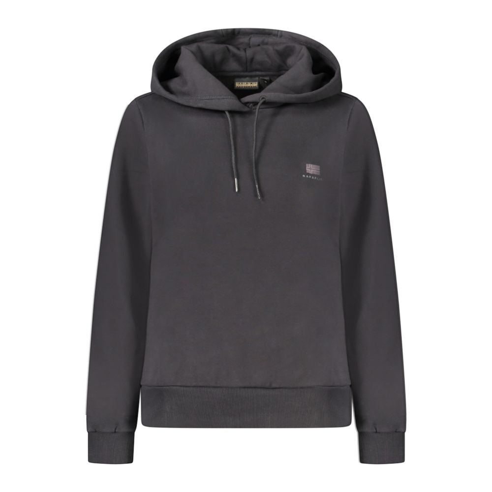 Sweat à capuche Napapijri pour femme en coton noir