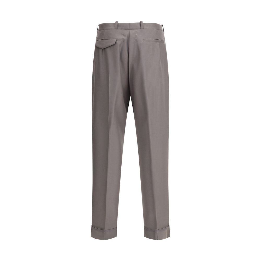 Margiela Bicolor Fleece Wool Dress Pants