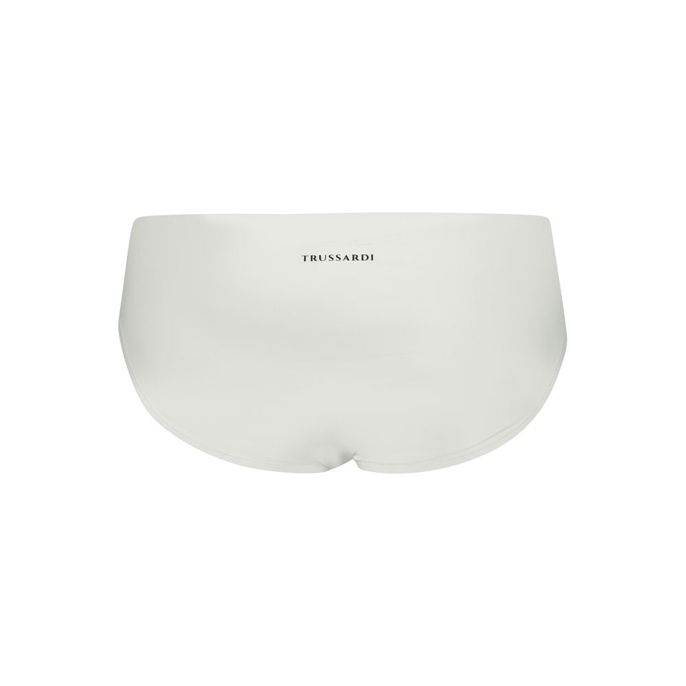 Slip de bain Trussardi blanc en polyamide pour homme