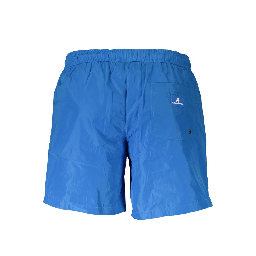 Karl Lagerfeld Azzurro Boxer de bain en polyester pour homme