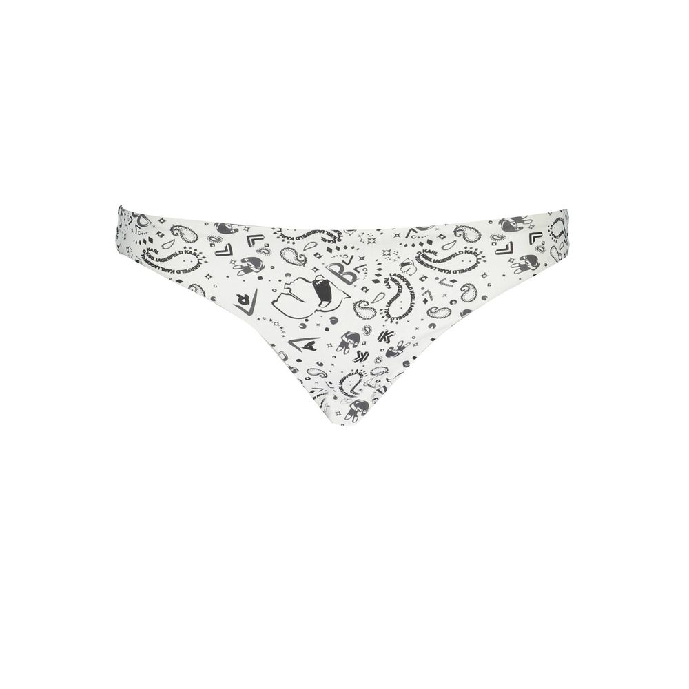 Slip de bain Karl Lagerfeld blanc en polyamide pour femme