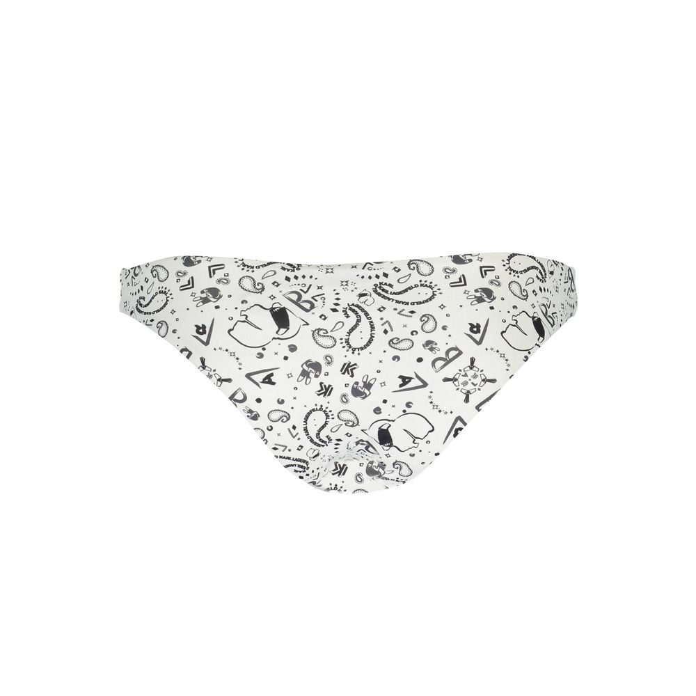 Slip de bain Karl Lagerfeld blanc en polyamide pour femme