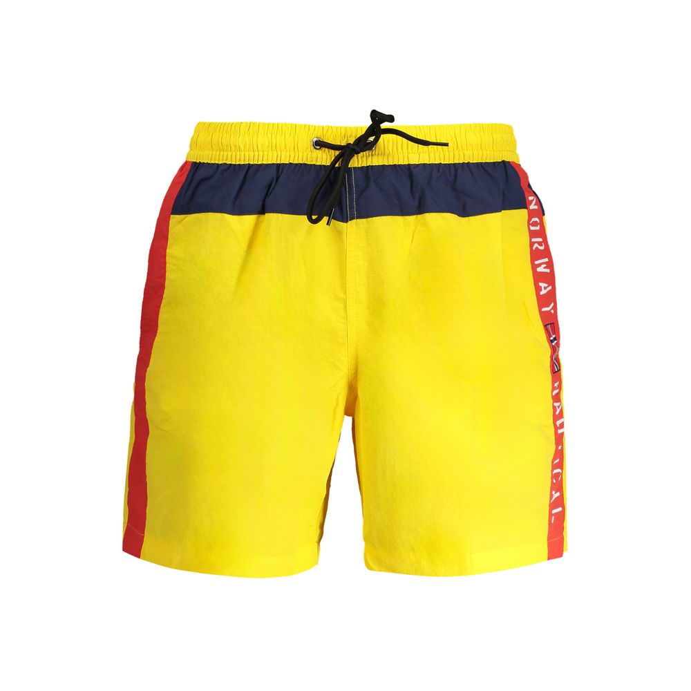 Norvège 1963 Boxer de bain homme en polyester jaune