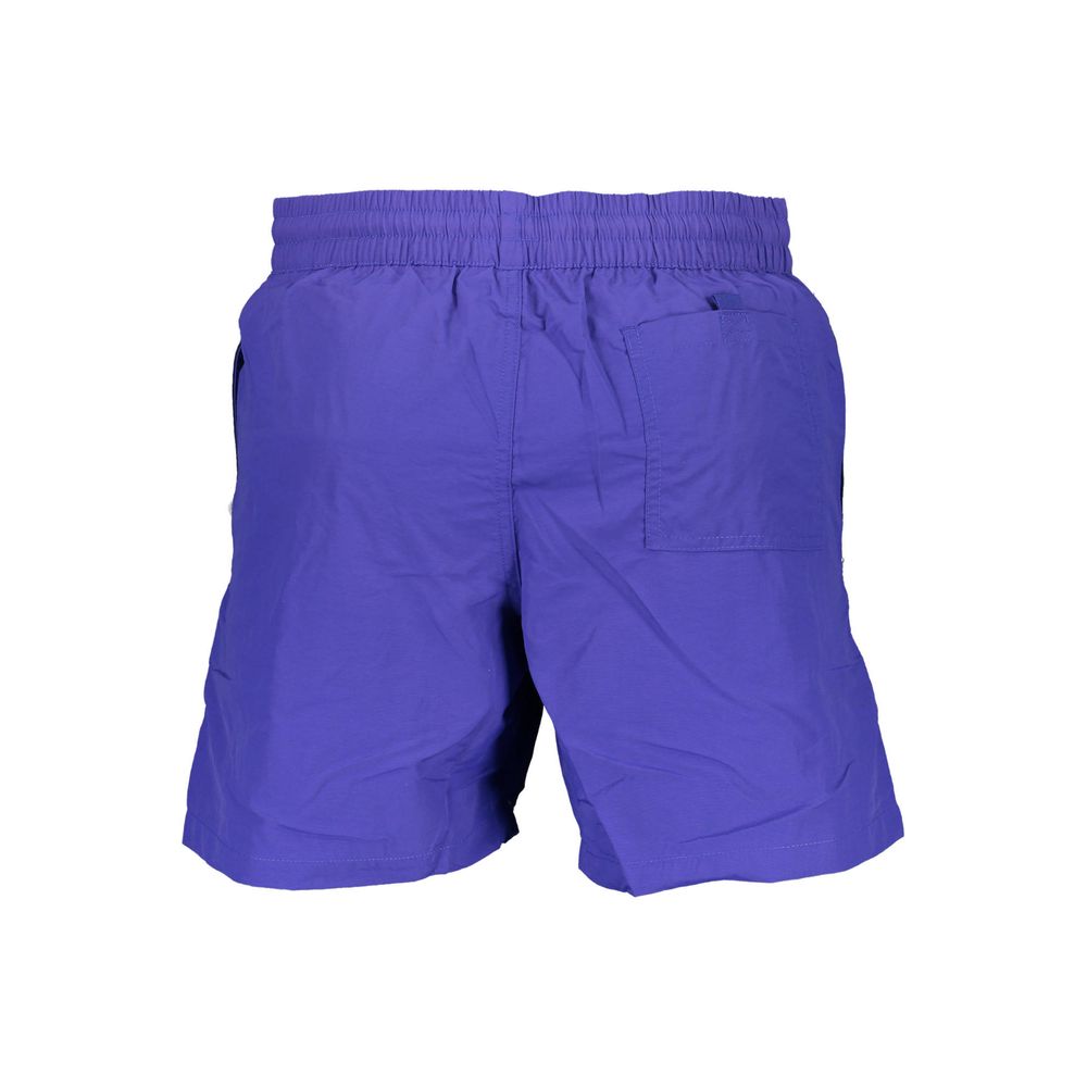 Norway 1963 Boxer de bain homme en polyamide bleu