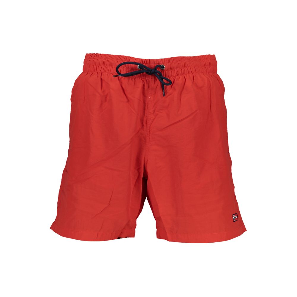 Norway 1963 Rosso Poliammide Boxer de Bain Homme