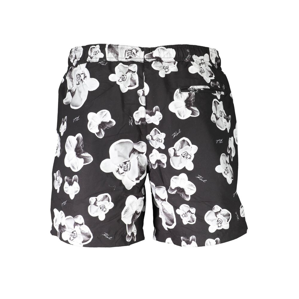 Karl Lagerfeld Nero Boxer de bain en polyester pour homme