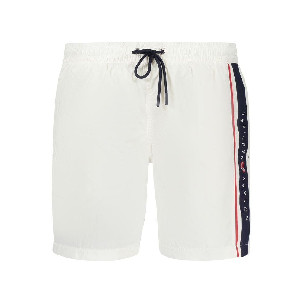 Boxer de bain homme en polyamide blanc Norvège 1963