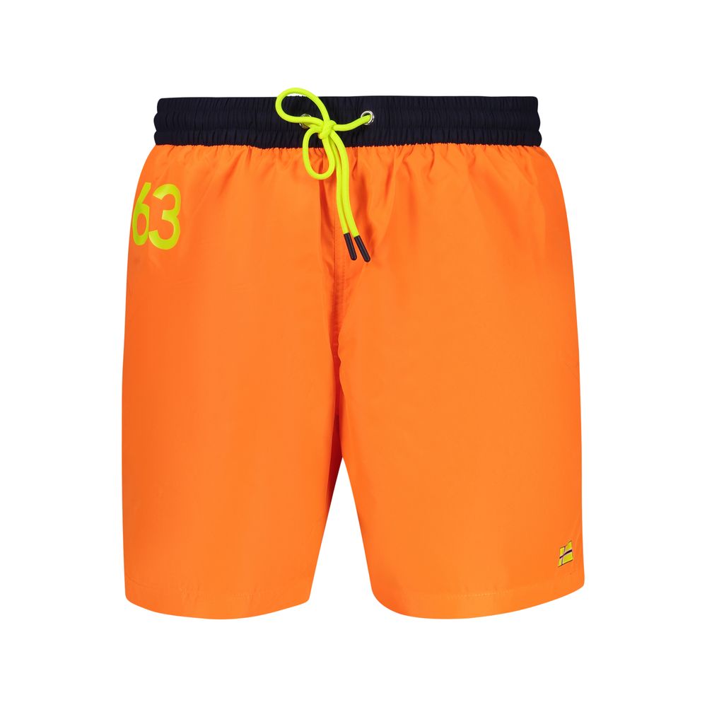 Norvège 1963 Orange Polyamide Boxer de bain homme
