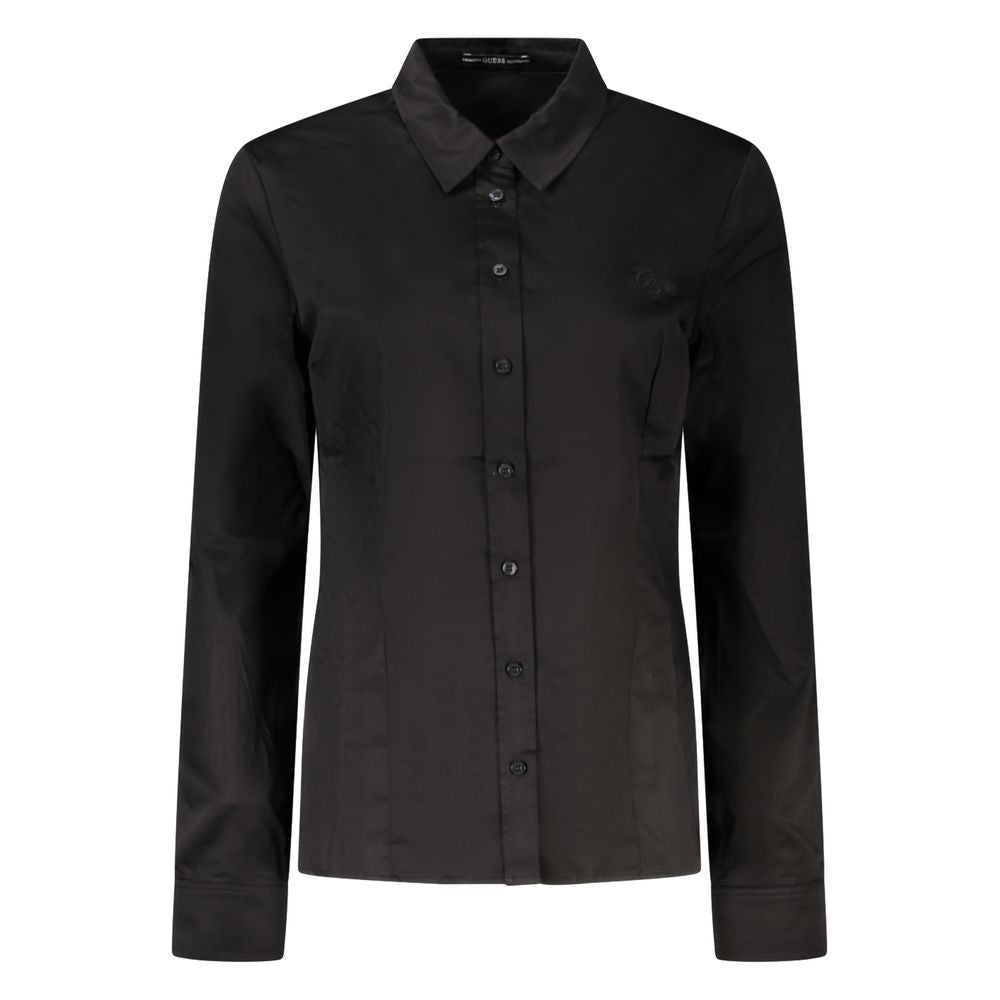 Chemise noire en coton pour femme Guess Jeans