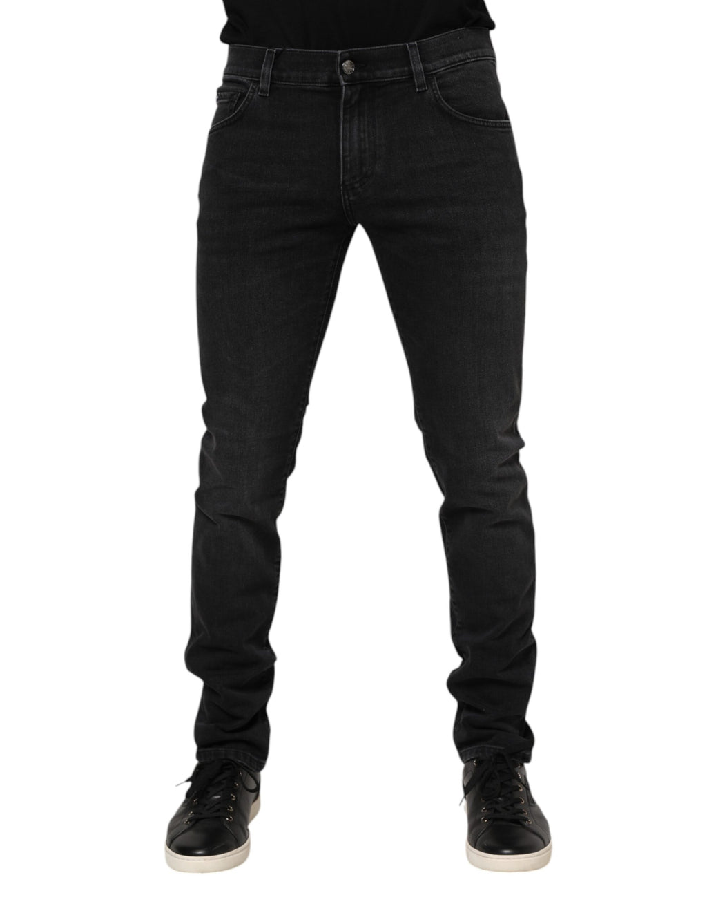 Jean skinny homme en denim de coton noir Dolce & Gabbana