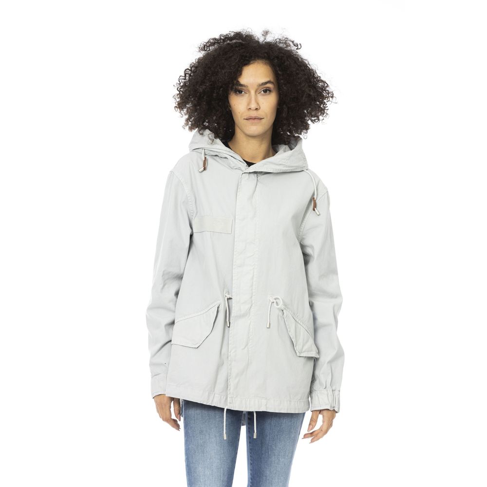 Parka Femme en Coton Argenté Mr&Mrs Italy