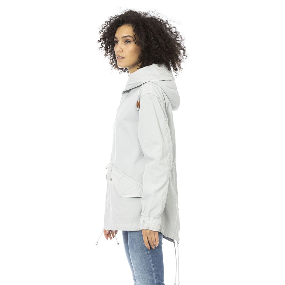 Parka Femme en Coton Argenté Mr&Mrs Italy