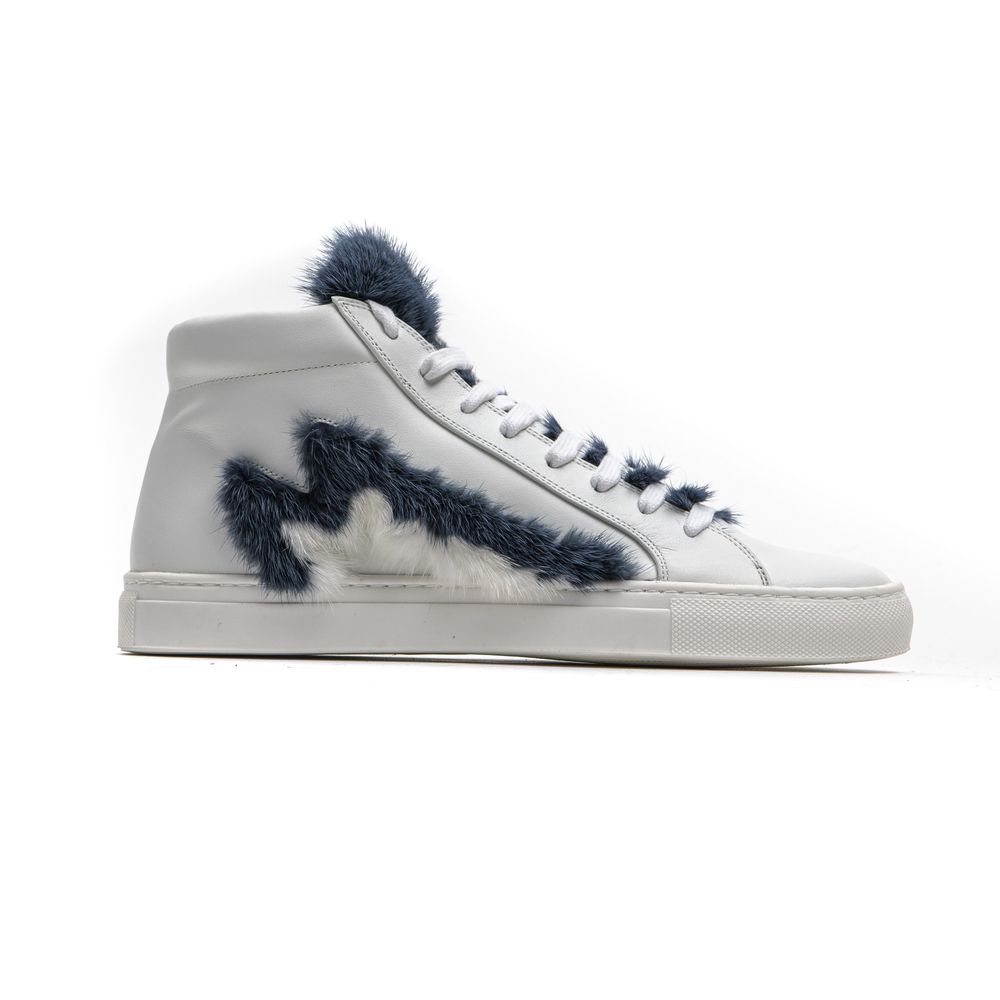 Baskets en cuir blanc Mr&Mrs Italy pour femme