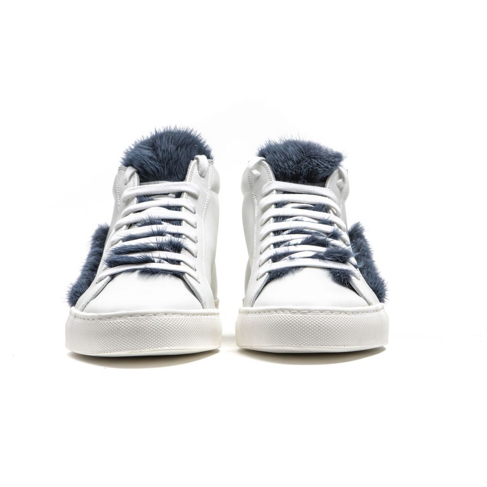 Baskets en cuir blanc Mr&Mrs Italy pour femme