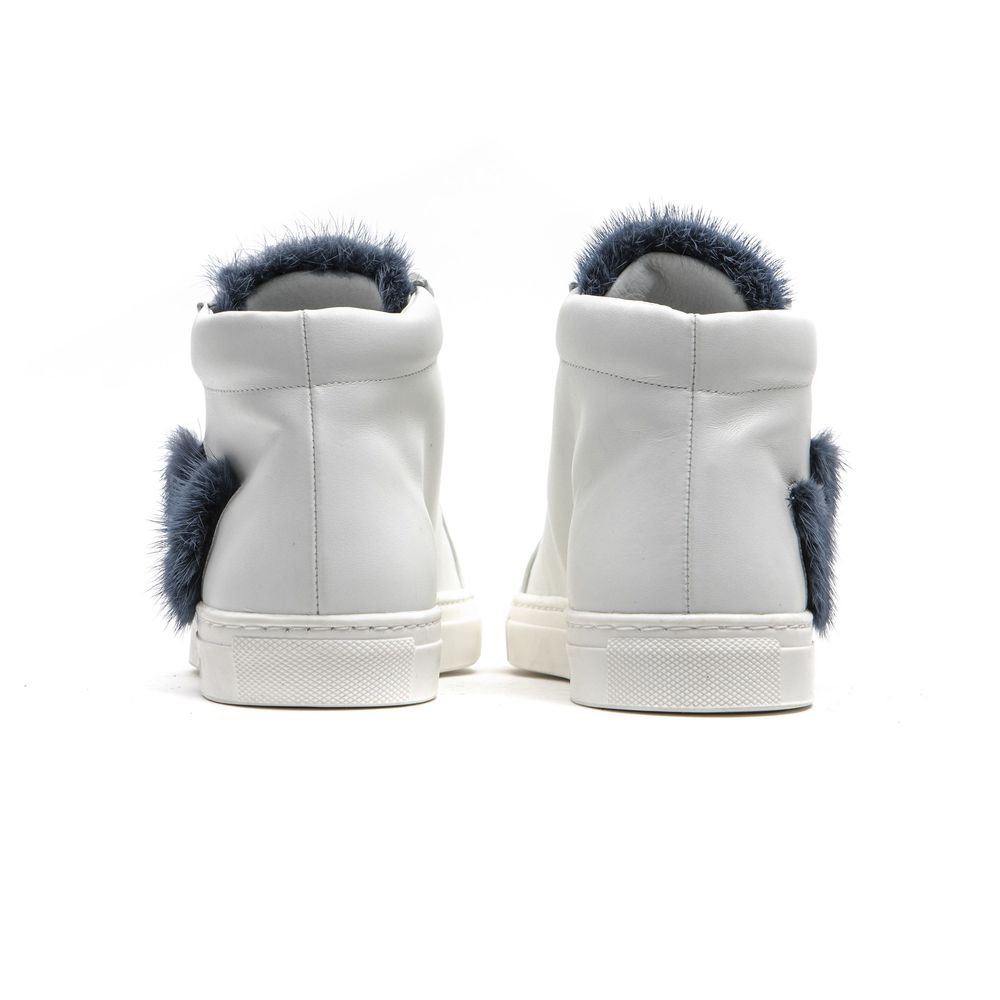 Baskets en cuir blanc Mr&Mrs Italy pour femme
