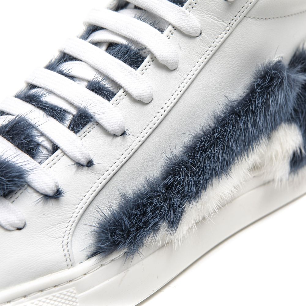 Baskets en cuir blanc Mr&Mrs Italy pour femme