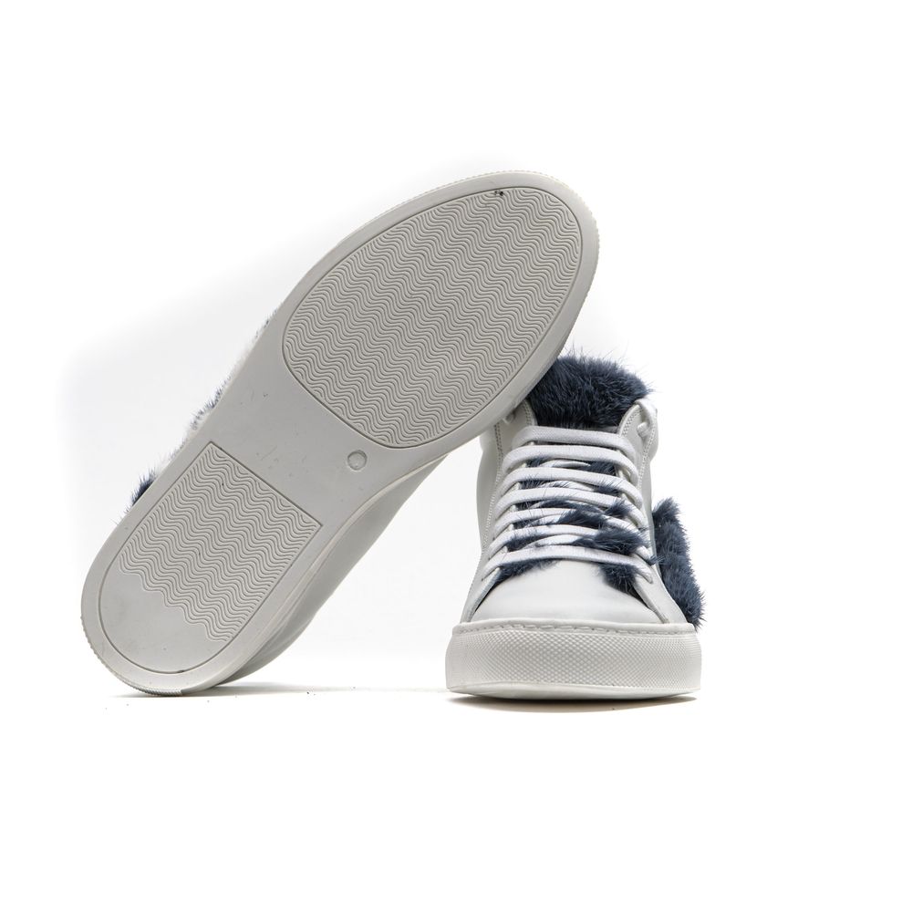 Baskets en cuir blanc Mr&Mrs Italy pour femme