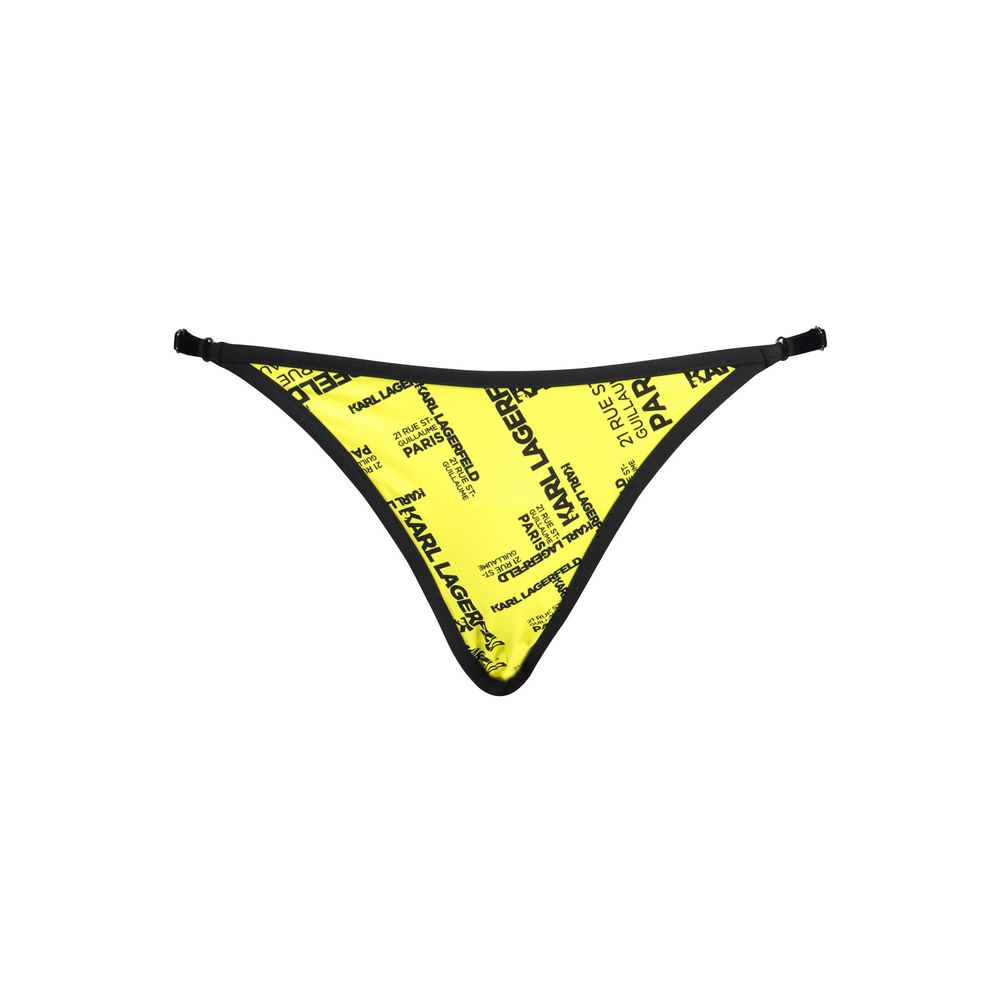 Slip de bain pour femme Karl Lagerfeld en polyamide jaune