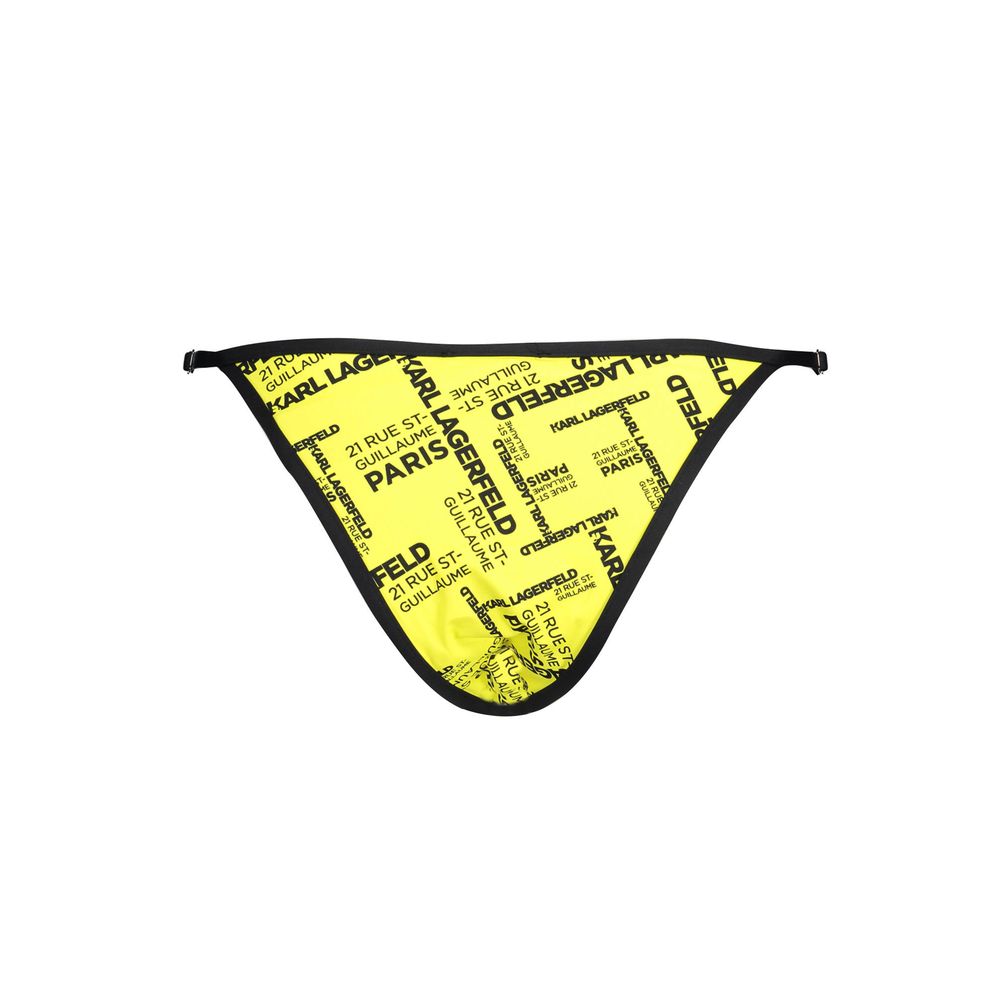 Slip de bain pour femme Karl Lagerfeld en polyamide jaune