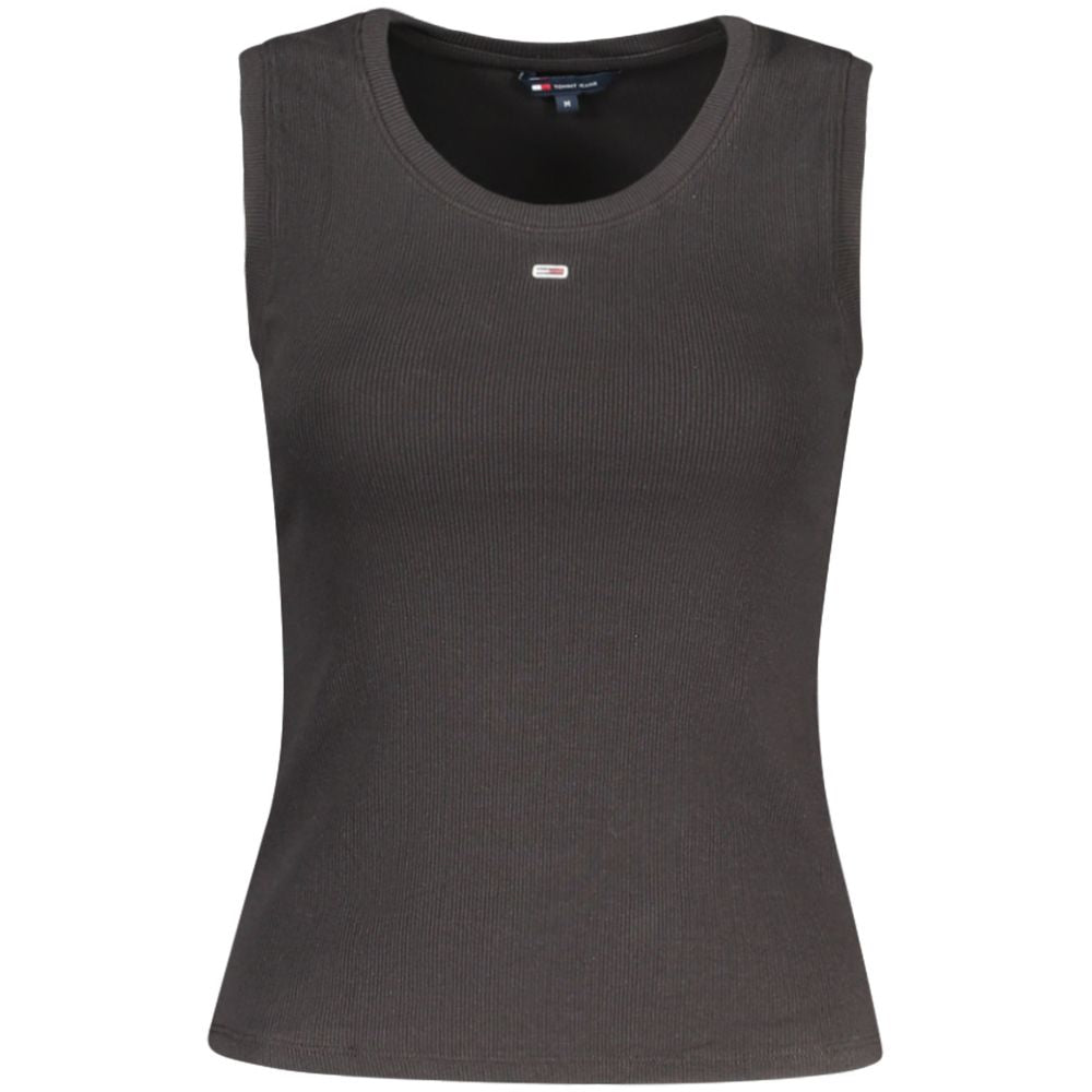 Débardeur noir en coton pour femme Tommy Hilfiger