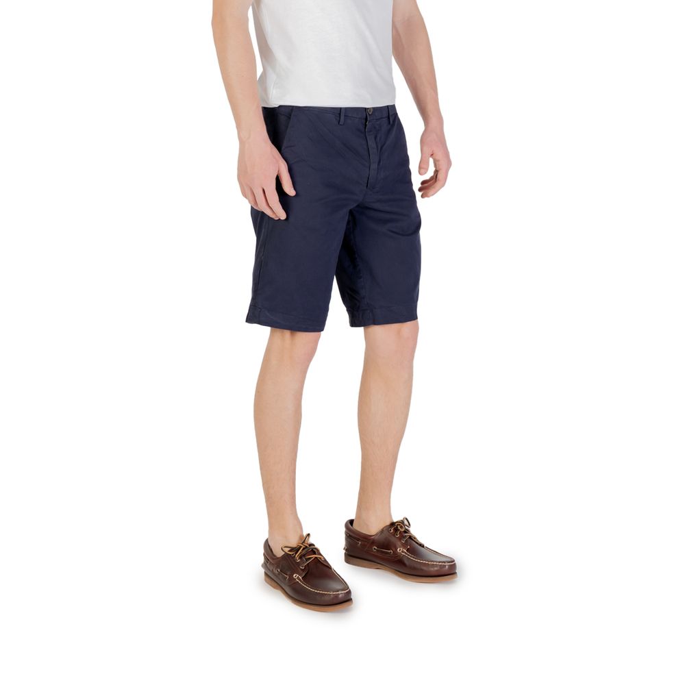Borghese Blue Cotton Bermuda Shorts
