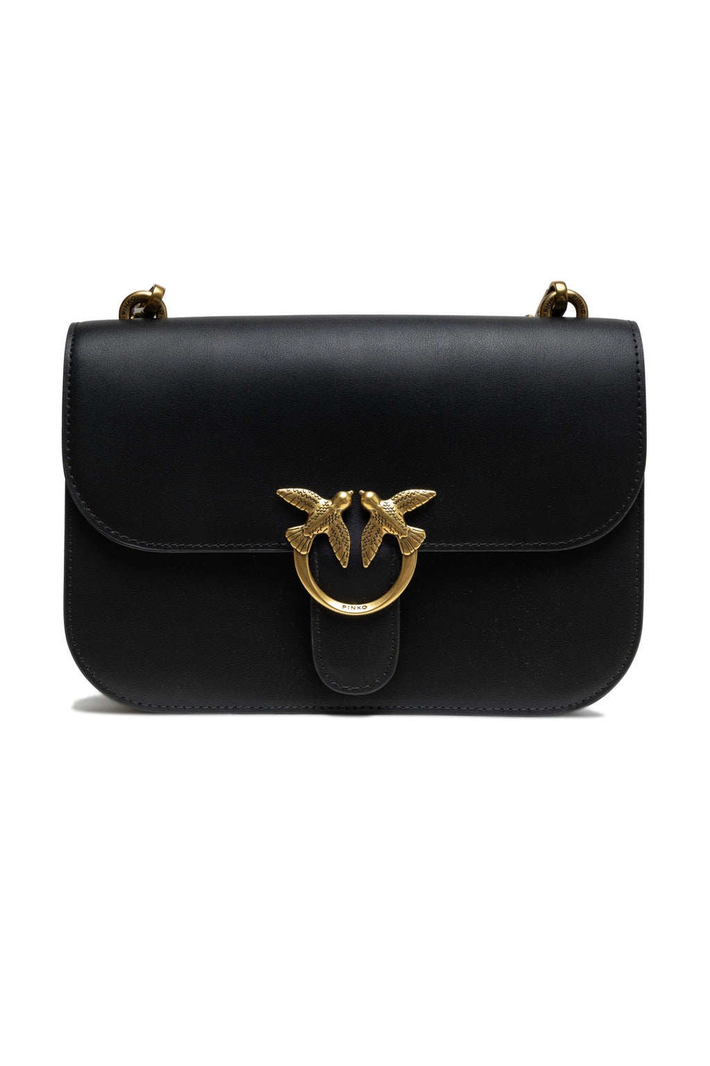 Sac porté épaule Love Bell Classic PINKO en cuir noir