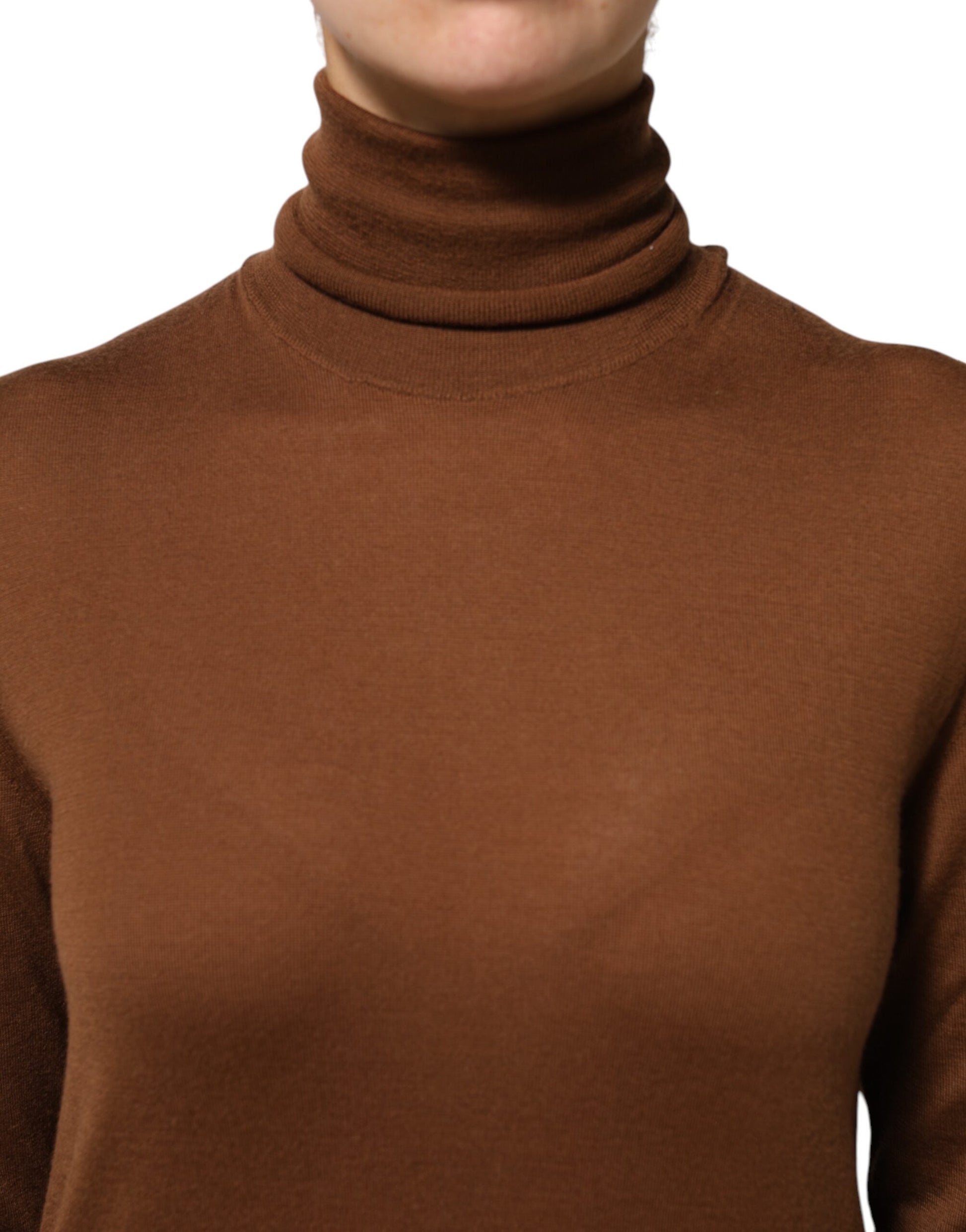 Pull Dolce & Gabbana en cachemire marron à col roulé