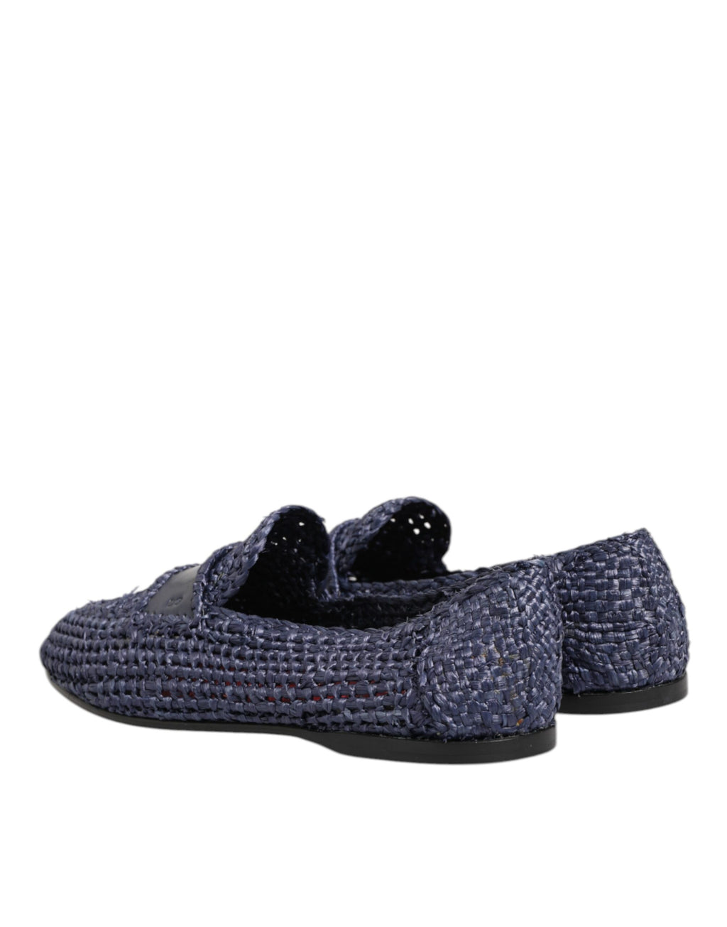 Mocassins à enfiler Dolce & Gabbana en cuir tressé bleu pour homme