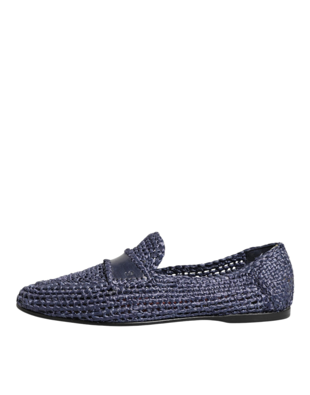 Mocassins à enfiler Dolce & Gabbana en cuir tressé bleu pour homme
