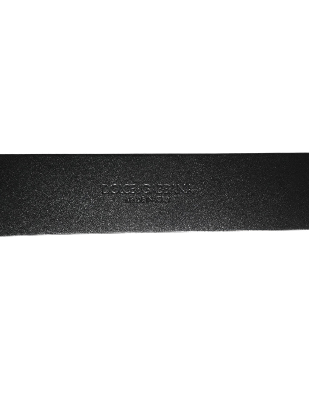 Ceinture homme Dolce & Gabbana en cuir texturé noir et argent avec boucle