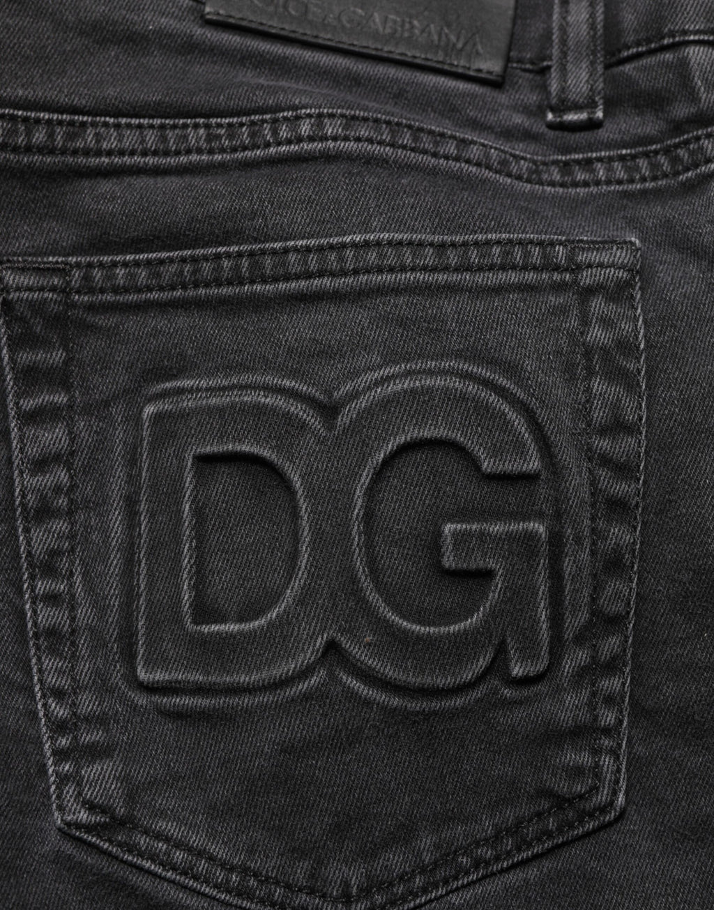 Dolce & Gabbana Dark Gray Cotton Stretch Denim Trouser Jeans