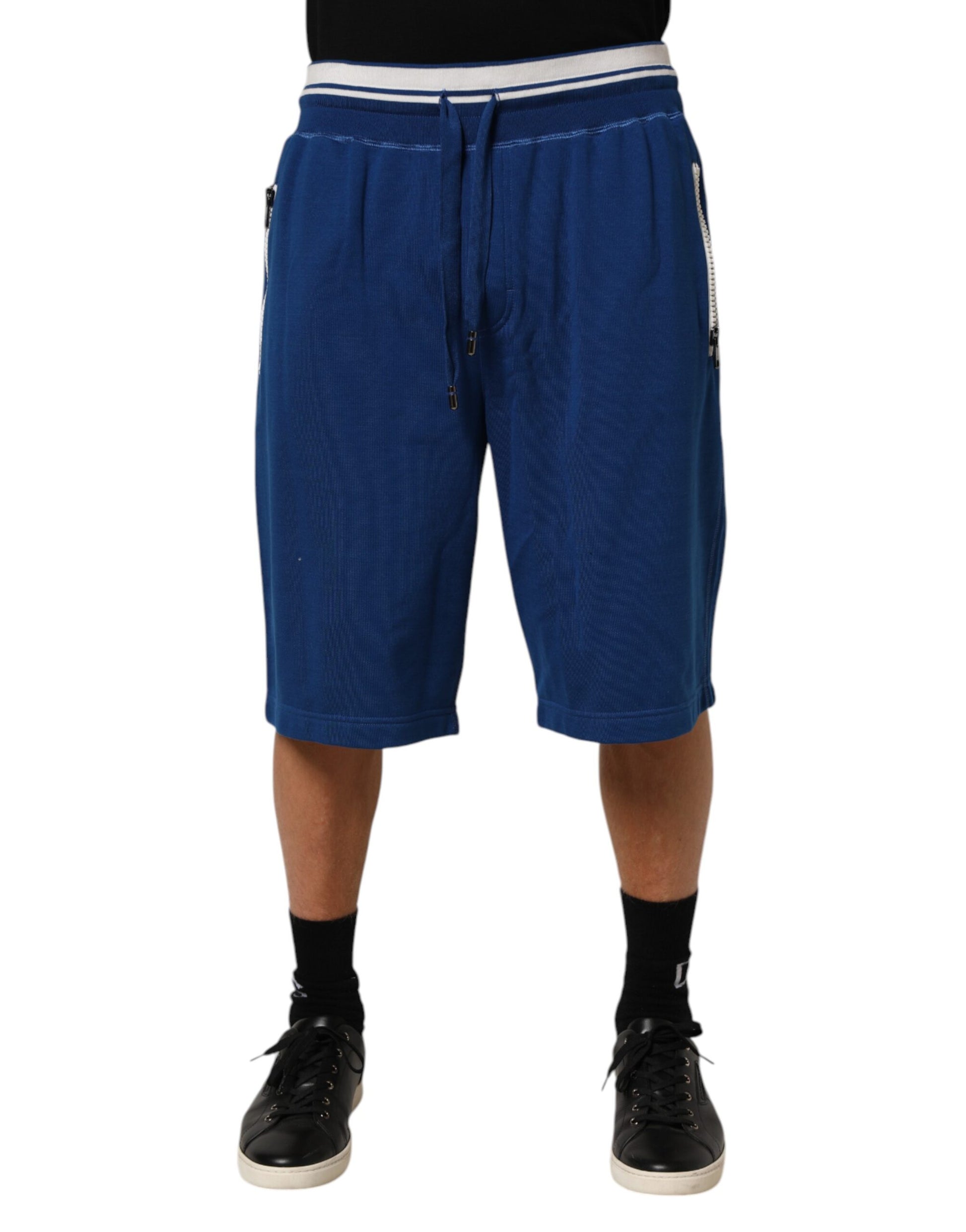 Shorts de survêtement bermuda Dolce & Gabbana en coton mélangé bleu