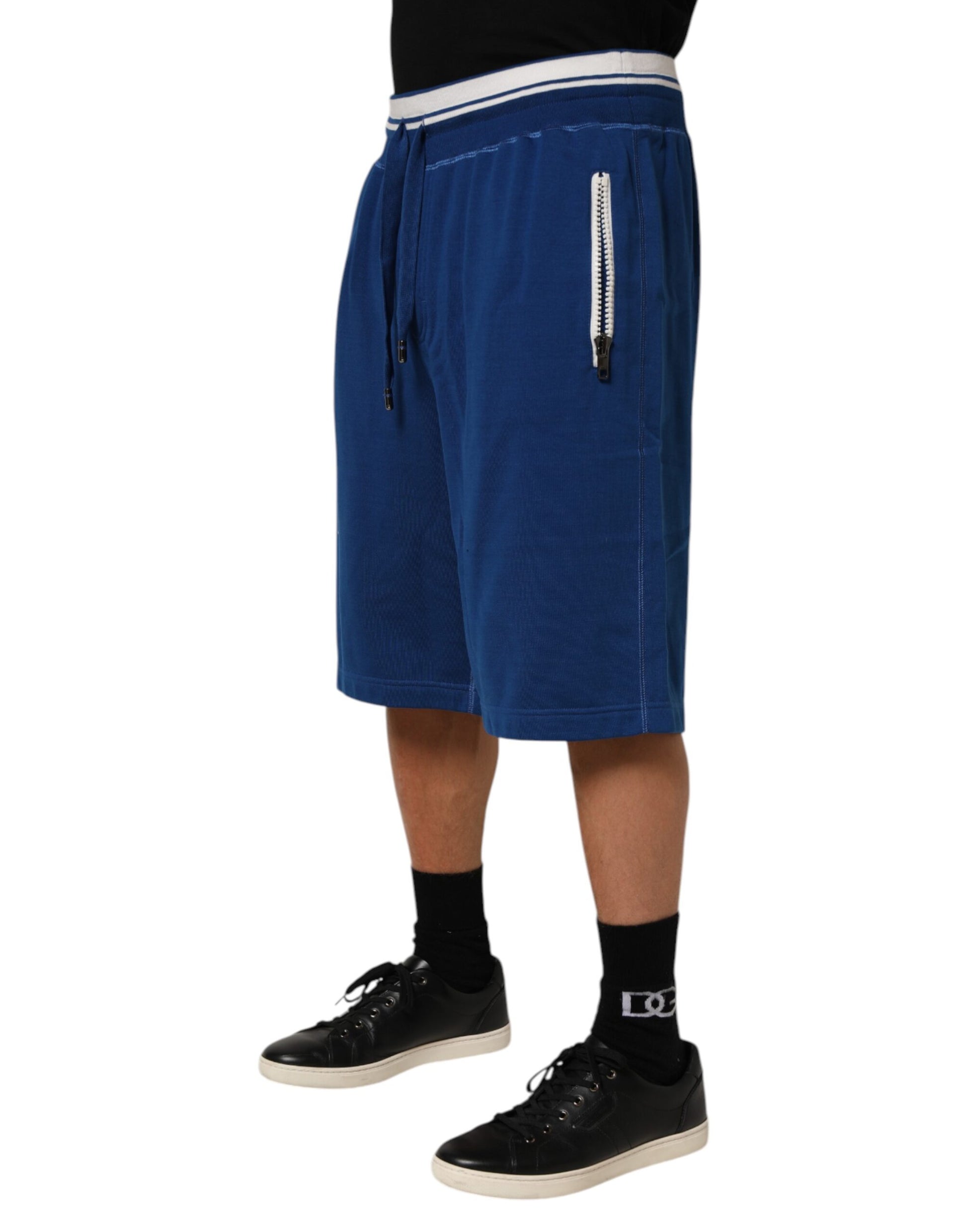 Shorts de survêtement bermuda Dolce & Gabbana en coton mélangé bleu