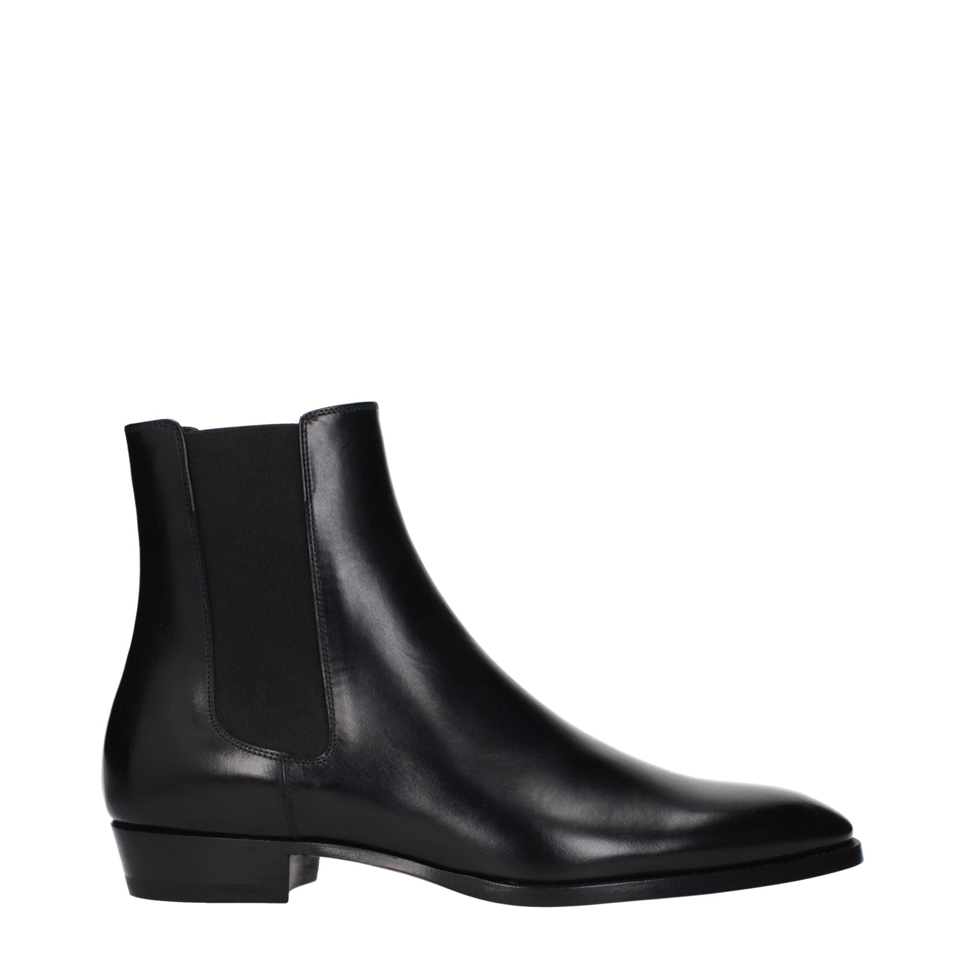 Celine Black Leather Ankle Boots