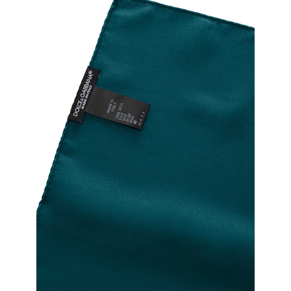 Pochette de costume Dolce & Gabbana en soie verte