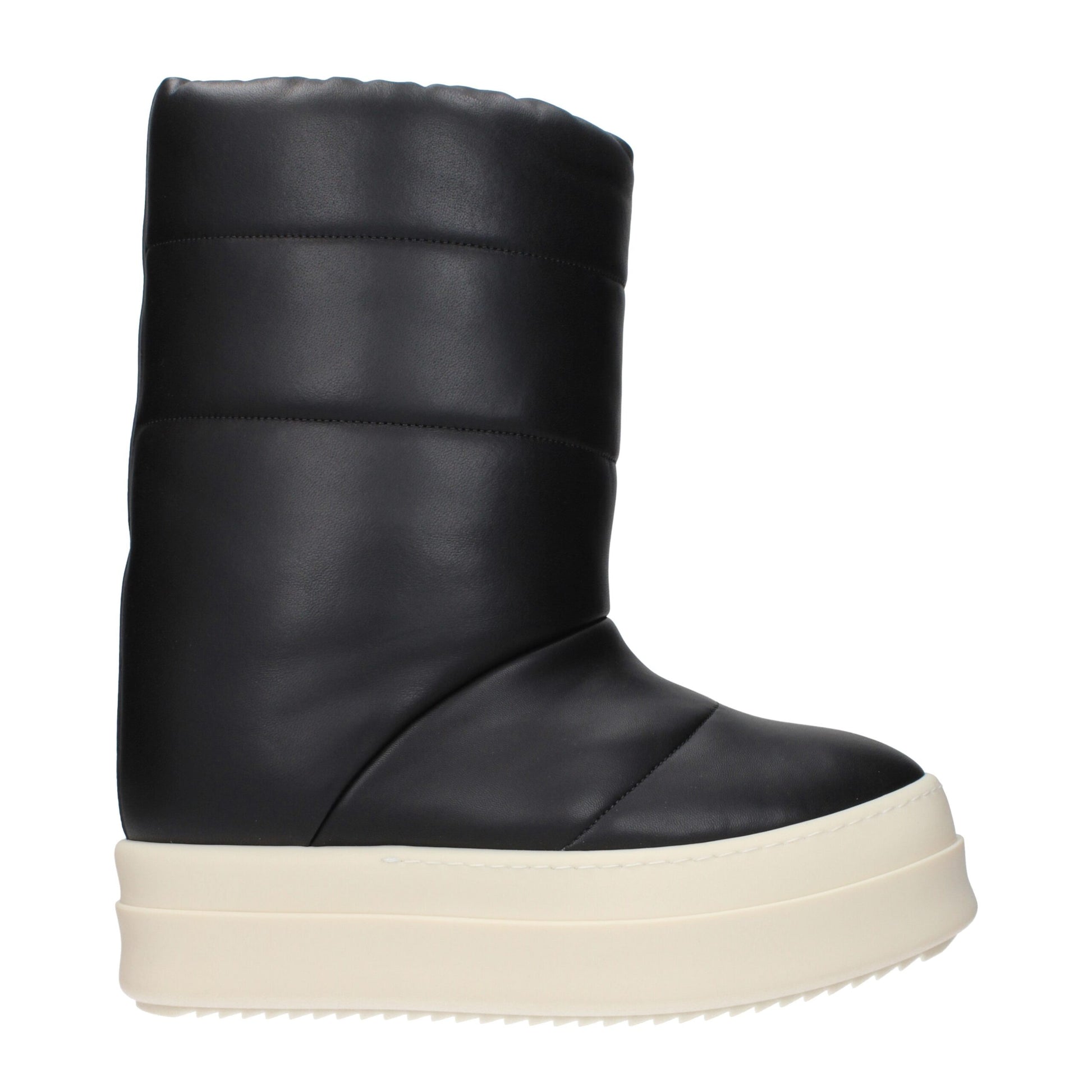 Rick Owens Black Leather Ankle Boots