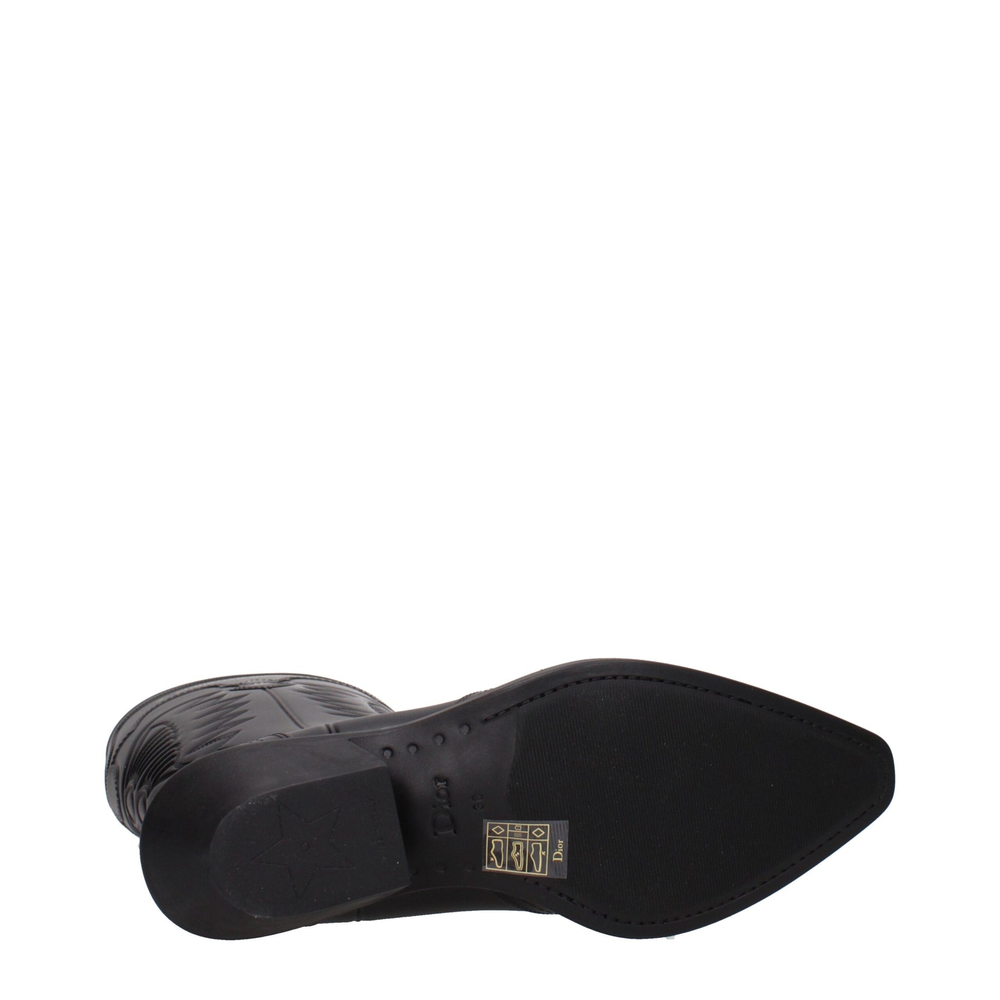 Bottes en coton noir Christian Dior
