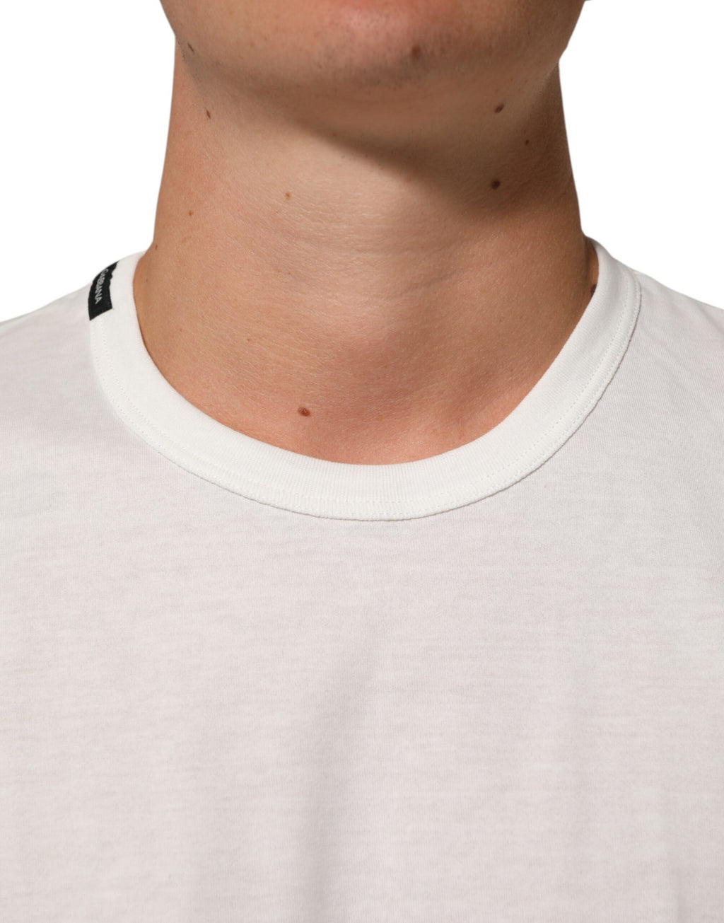 Dolce & Gabbana White Cotton Goodluck 2020 Crew Neck T-shirt