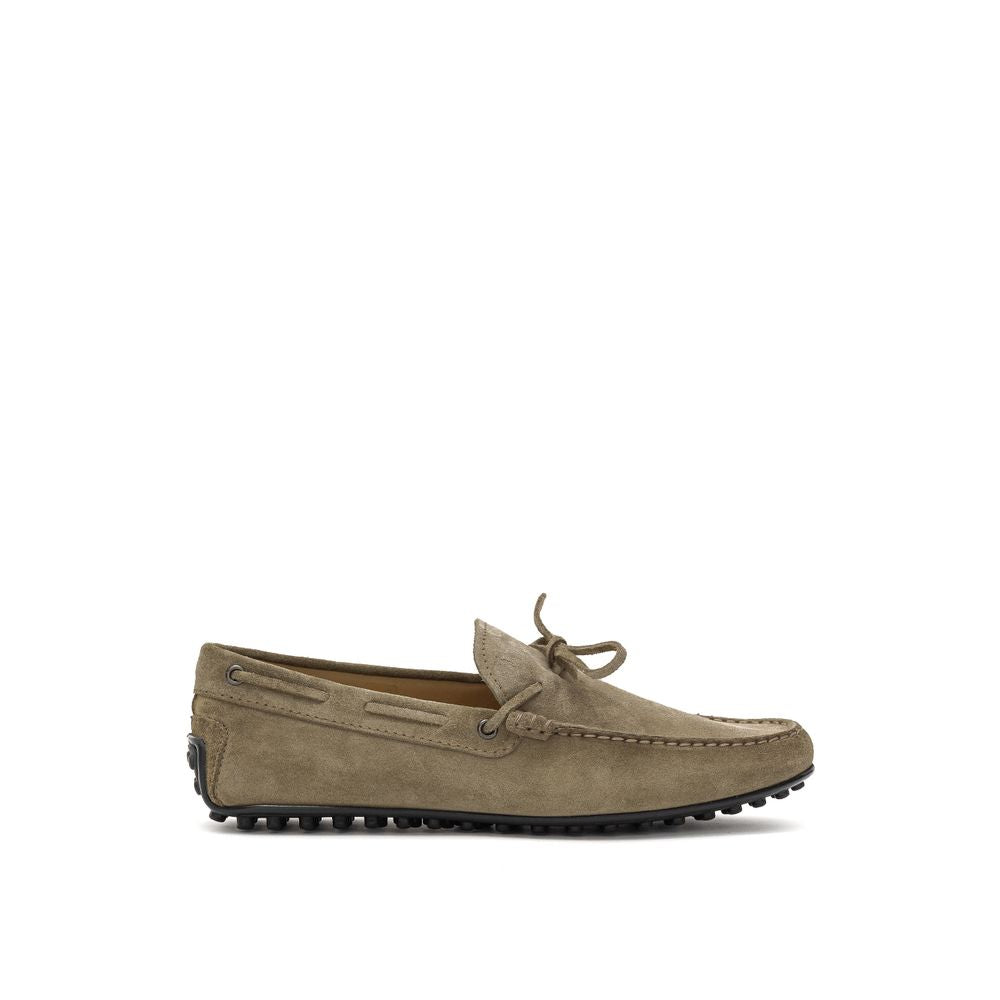 Tod's Beige Suede Leather Moccassin