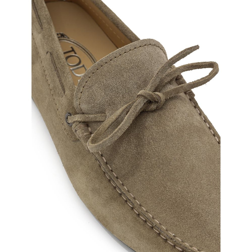 Tod's Beige Suede Leather Moccassin