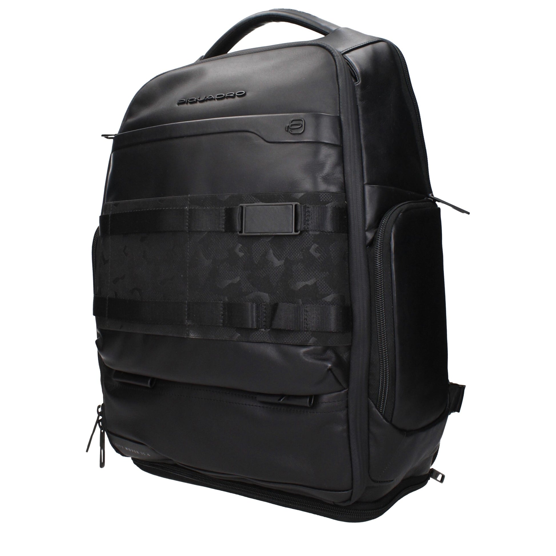 Piquadro Black Leather Backpack