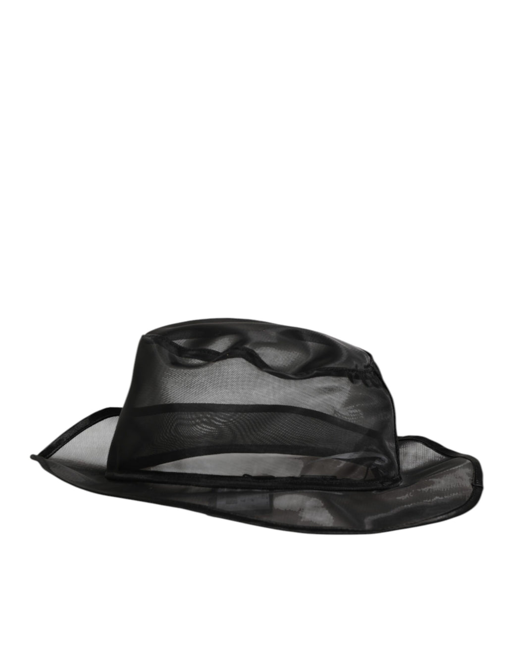 Chapeau Bob Homme Dolce & Gabbana en Soie Noire et Maille Filet