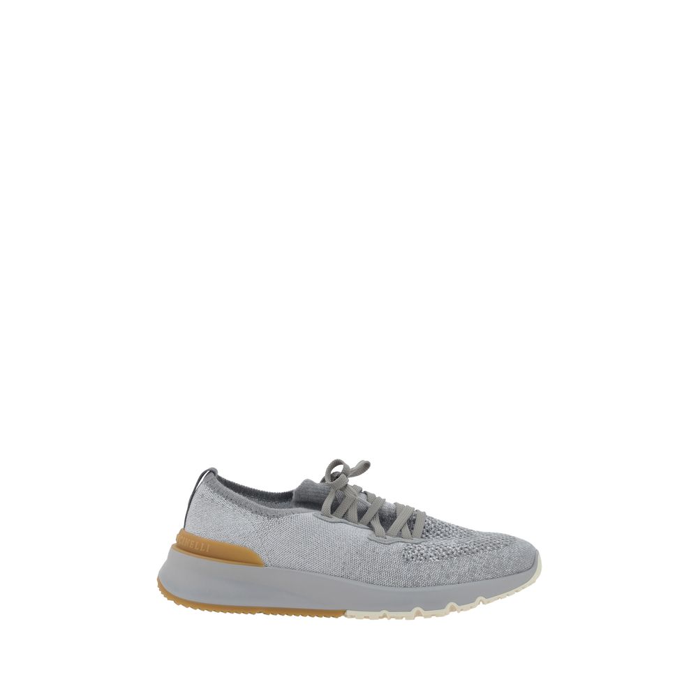 Baskets athlétiques Brunello Cucinelli en coton gris